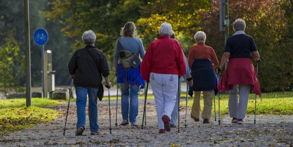 La marche nordique peut tre une activit physique complmentaire pour les personnes se dplaant peu dans la journe.