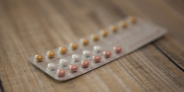 Plaquette de pilules contraceptives.